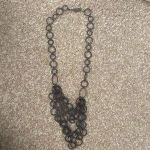 New with Tag distressed metal chandelier necklace.